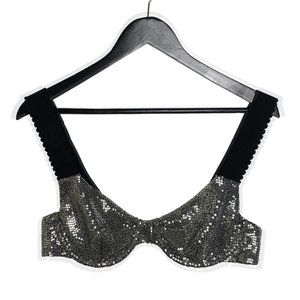 FOR LOVE & LEMONS BASTILLE BRA TOP IN GUNMETAL